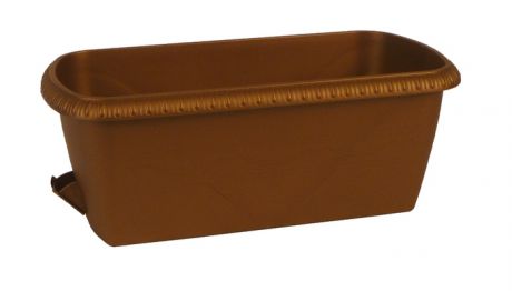 Ящик балконный «Жардин» коричневый 60 см, пластик
