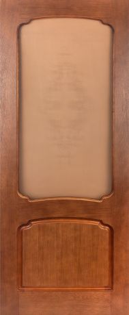 Дверь межкомнатная остеклённая Helly 80x200 см, шпон, цвет тонированный дуб