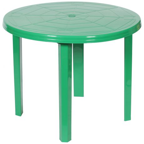 Стол садовый круглый 90x71x90 см, пластик, цвет зелёный