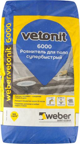 Стяжка пола Weber Vetonit 6000, 25 кг