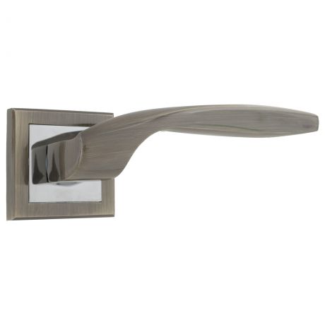 Ручки дверные на розетке Kerron DR7160, цвет бронза/хром