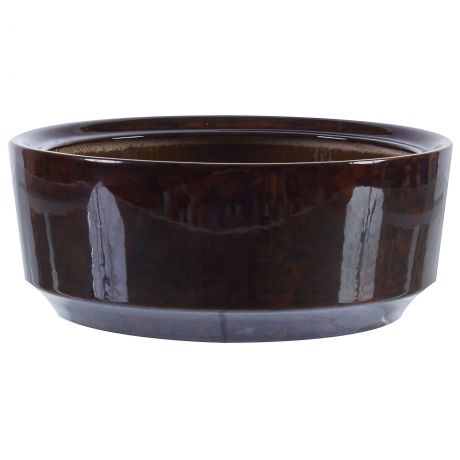 Горшок для бонсаи коричневый 4.5 л 275 мм, керамика