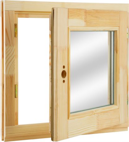 Окно деревянное 46х47 см, однокамерный стеклопакет