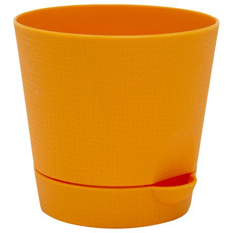 Горшок цветочный «Партер» оранжевый 0.7 л 115 мм, пластик