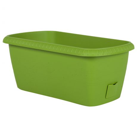 Ящик балконный «Жардин» зелёный 40 см, пластик