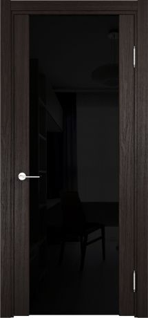 Дверь межкомнатная остеклённая Сан-Ремо 200х70 см цвет дуб шоколадный