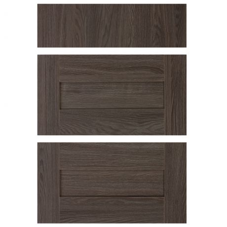 Двери для шкафа Delinia «Фрейм тёмный» 60x70 см, ЛДСП, цвет коричневый, 3 шт.