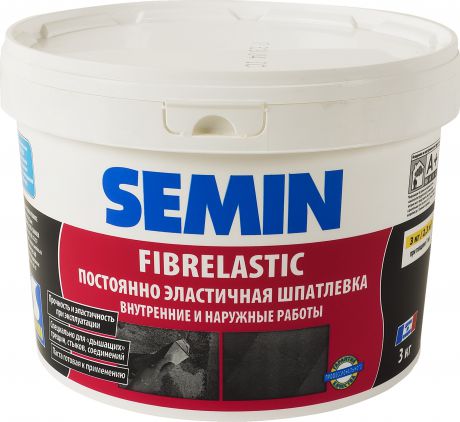 Шпаклёвка эластичная Semin Fiberlastic 3 кг