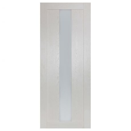 Дверь межкомнатная остеклённая Фортуна 200х60 см цвет белый дуб