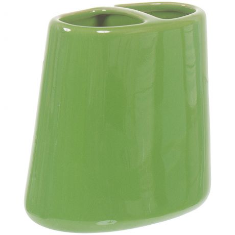 Стакан для зубных щёток настольный «Veta» керамика цвет зелёный