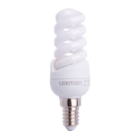 Лампа энергосберегающая Lexman спираль E14 9 Вт свет тёплый белый