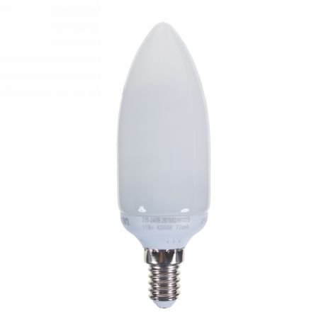 Лампа энергосберегающая Lexman свеча E14 11 Вт свет холодный белый