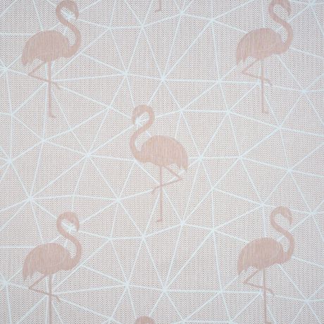 Ткань жаккард «Лён» фламинго 280 см цвет розовый