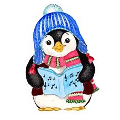 Ёлочное украшение на прищепке «Пингвин в шапке»