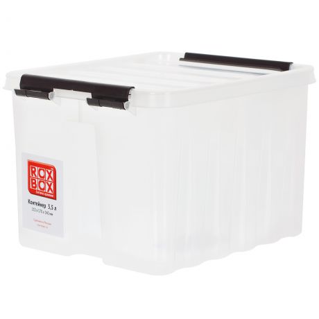 Контейнер Rox Box с крышкой 17x14x21 см, 3.5 л, пластик цвет прозрачный