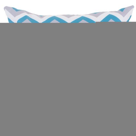 Подушка декоративная «Зиг-заг» 40х40 см цвет бирюзовый