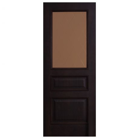 Дверь межкомнатная остеклённая шпонированное Вельми 200х60 см цвет венге