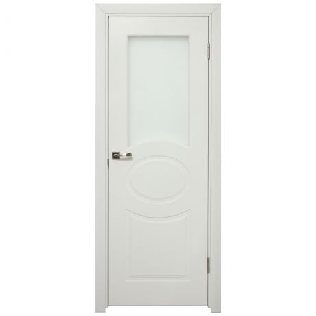 Дверь межкомнатная остеклённая Дэлия 200х90 см цвет белый