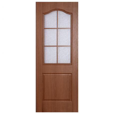 Дверь межкомнатная остеклённая ламинированное Антик 200х70 см цвет итальянский орех