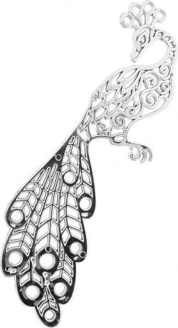 Украшение ёлочное «Жар-птица», 11 см, гальваника, цвет серебряный