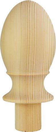 Шар для столба с ножкой, овальный, 80 мм, сосна