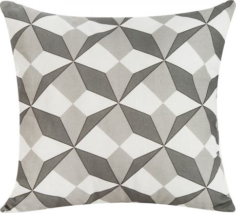 Подушка декоративная «Оптикал», 40х40 см, цвет серый