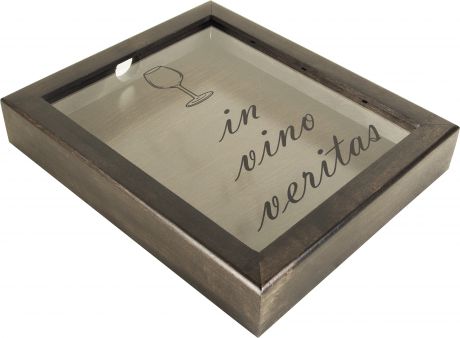 Копилка для пробок «In vino veritas», 22х26, цвет венге