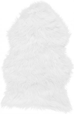 Шкура овечья искусственная, 45x65x6.5 см, цвет белый