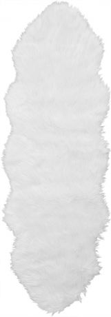 Шкура овечья искусственная, 60x180x6.5 см, цвет белый