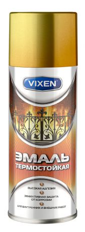 Эмаль аэрозольная термостойкая Vixen 500 мл цвет золото