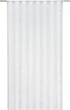 Штора нитяная Inspire «Куб», 150х280 см, цвет белый/серебристый