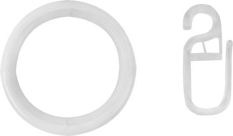 Кольцо с крючком, цвет белый, 2 см, 10 шт.