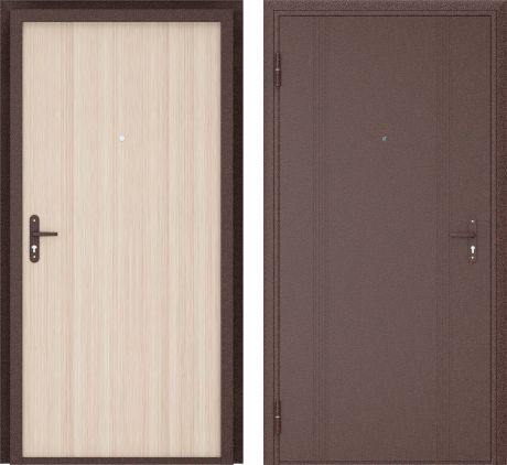 Дверь входная металлическая Ламистайл, 980 мм, левая, цвет капучино