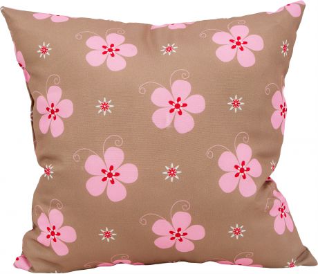 Подушка «Розовые цветы», 40х40 см, цвет розовый