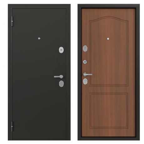 Дверь металлическая Гарант, 960 мм, левая, цвет антик орех
