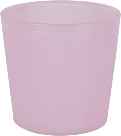 Кашпо, 0.6 л, 11.5 см, стекло, цвет розовый