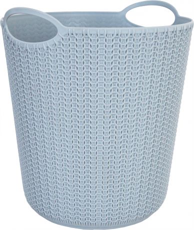 Корзина для мусора «Вязание», 260х290х260 мм, 10 л, цвет серый