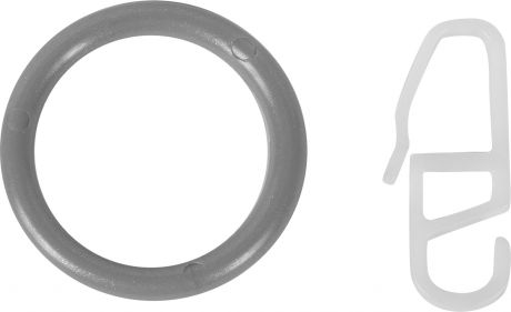 Кольцо, пластик, цвет серебро, 2 см, 10 шт.