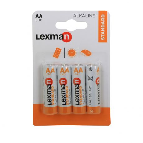 Батарейка алкалиновая Lexman LR6 АА, 4 шт.