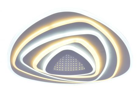 Люстра потолочная светодиодная Zengo 5501/80W, 30 м², регулируемый свет, цвет белый