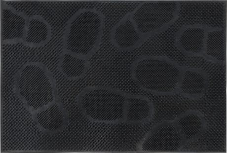 Коврик «Следы», 40x60 см, резина, цвет чёрный