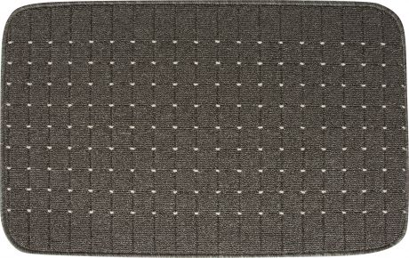 Коврик «Stanford», 50x80 см, полипропилен, цвет свинцовый/светло-серый