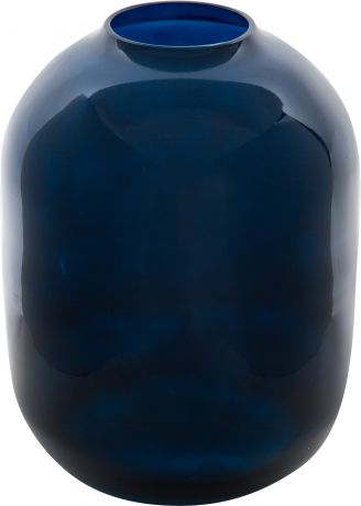 Ваза «Вольга» 2, стекло, цвет тёмно-синий радужный