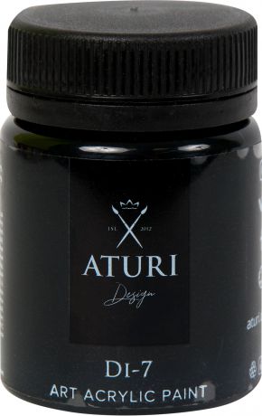 Краска акриловая Aturi цвет чёрный 60 г