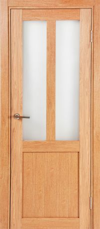 Дверь межкомнатная остеклённая Кантри 200x70 см, ПВХ, цвет дуб арагон, с фурнитурой