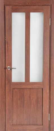 Дверь межкомнатная остеклённая Кантри 200x60 см, ПВХ, цвет дуб сан-томе, с фурнитурой