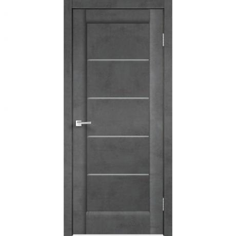 Дверь межкомнатная остеклённая «Сохо», 90x200 см, ПВХ, цвет лофт тёмный, с фурнитурой