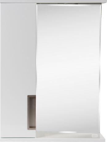 Шкаф зеркальный подвесной «Венто» 52x70 см цвет белый