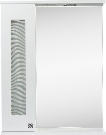 Шкаф зеркальный подвесной «Мальта» 55x70 см цвет белый