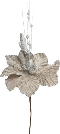Украшение на спице «Цветок» 40 см цвет серебро